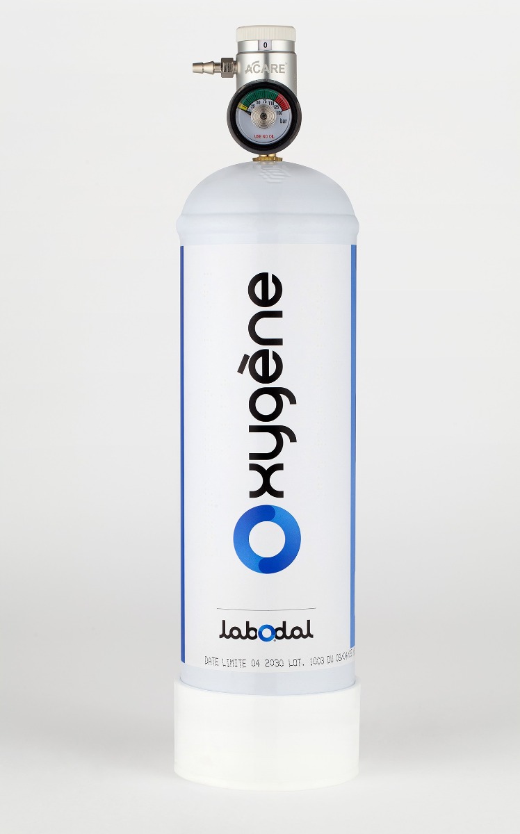 Bouteille d'oxygène médicinal Labodal avec manodétendeur