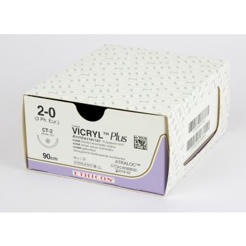 SUTURE VICRYL+-MPVCP683H Longueur aiguille : 24 mm. Fil 3/0