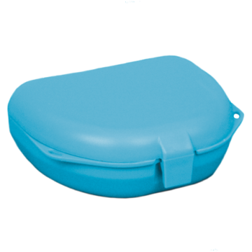 Boîte plate contention Bleu Néon (12) ZIRC DENTAL - BOITES ZIRC - Bleu clair
