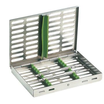Cassette 10 Instr.18X13Cm Vert - Nichrominox - NICHROMINOX SAS - AUTO-AUTO CERTIFICATION - CLASSE I