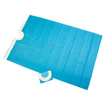 Drapage en U 75 x 90 cm Bleu Hygitech (25) - 1639-SGS BELGIUM - CLASSE I STERILE - 75x90cm