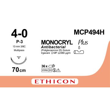 Fils de suture MONOCRYL™ Plus cercle 3/8 ∅ 4/0 13 mm - La boîte de 36 fils - ETHICON - ETHICON - 2797-BSI GROUP PAYS-BAS BV