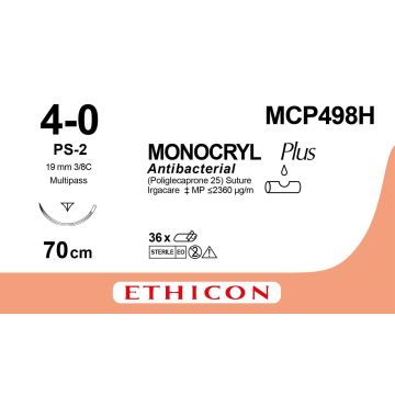 Fils de suture MONOCRYL™ Plus cercle 3/8 ∅ 4/0 19 mm - La boîte de 36 fils - ETHICON - MONOCRYL PLUS - ETHICON