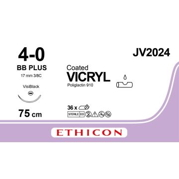 Fils de suture Vicryl cercle 3/8 ∅ 4/0 17 mm - La boîte de 36 fils - ETHICON - SUTURES VICRYL - ETHICON