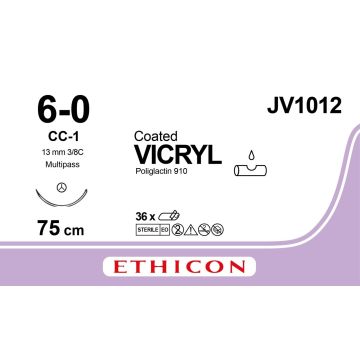 Fils de suture Vicryl cercle 3/8 ∅ 6/0 13 mm - La boîte de 36 fils - ETHICON - ETHICON LLC - 2797-BSI GROUP PAYS-BAS BV