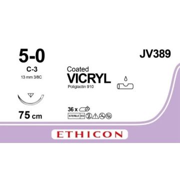 Fils de suture Vicryl cercle 3/8 ∅ 6/0 13 mm - La boîte de 36 fils - ETHICON - SUTURES VICRYL - ETHICON