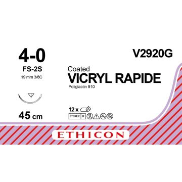 Fils de suture Vicryl Rapide cercle 3/8 ∅ 4/0 19 mm - La boîte de 36 fils - ETHICON - ETHICON - 2797-BSI GROUP PAYS-BAS BV