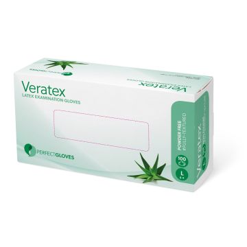 Gants Veratex Latex Aloe Vera (100) PERFECTGLOVES - JOVIDENT INTERNATIONAL BV HOLLAND - AUTO-AUTO CERTIFICATION - CLASSE I
