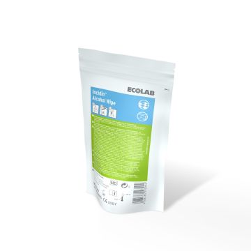 LINGETTES INCIDIN ALCOOL RECHARGE (90) - ECOLAB - CE0297 - Dispositif médical de classe IIa et Biocide TP2.