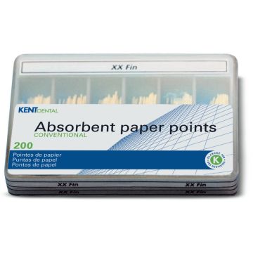 Pointes Papier Conv. Kent (200) - KENT DENTAL - POINTES PAPIER CONVENTIONNELLES KENT - DIADENT GROUP INTERNATIONAL
