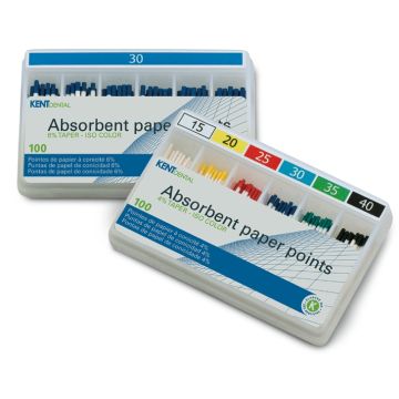Pointes Papier Iso stériles (100) KENT DENTAL - PTES PAPIER ISO TAPER COLOREES KENT - DIADENT GROUP INTERNATIONAL - 0197-TUV RHEINLAND