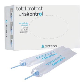 Total Protec by Riskontrol - Boîte de 100 embouts jetables non stériles  - ACTEON PIERRE ROLLAND - RISKONTROL TOTAL PROTEC NOUVEAUX EMBOUTS - Acteon Manufacturing - France