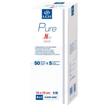 Compresses steriles 5x5cm 4 plis LCH (40x5)