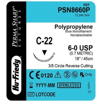 Suture POLYPROPYLENE PSN8660P Perma-Sharp HU-FRIEDY