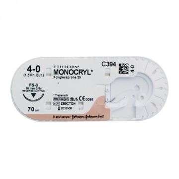 Suture C394 MONOCRYL VECTRAL 4/0 3/8CER 16MM(36)