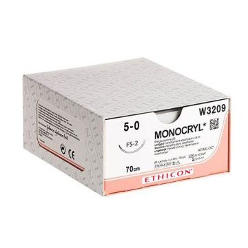 Suture MONOCRYL W3209 70 cm M1 USP5/0 ETHICON