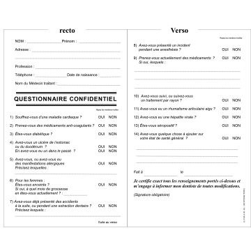 Questionnaire Medical (200)