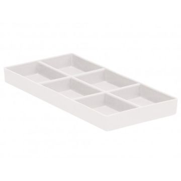 CABINETTRAY N°20  6 petits compartiments Blanc