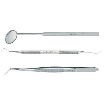 KIT EXAMEN SONDE DOUBLE-MERIAM - MIROIR KENT DENTAL